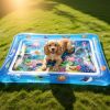 Cat Water Mat Interactive Sensory Play Mat with Floating Fish Toys LED Color Changing Light Thickened PVC for Indoor Cats Kittens Pet Enrichment