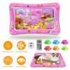 Cat Water Mat Interactive Sensory Play Mat with Floating Fish Toys LED Color Changing Light Thickened PVC for Indoor Cats Kittens Pet Enrichment