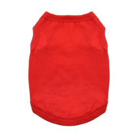 Cotton Dog Tank (Color: Flame Scarlet Red, size: 3X-Large)