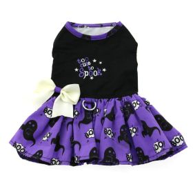 Halloween Dog Harness Dress (Color: Too Cute to Spook, size: small)